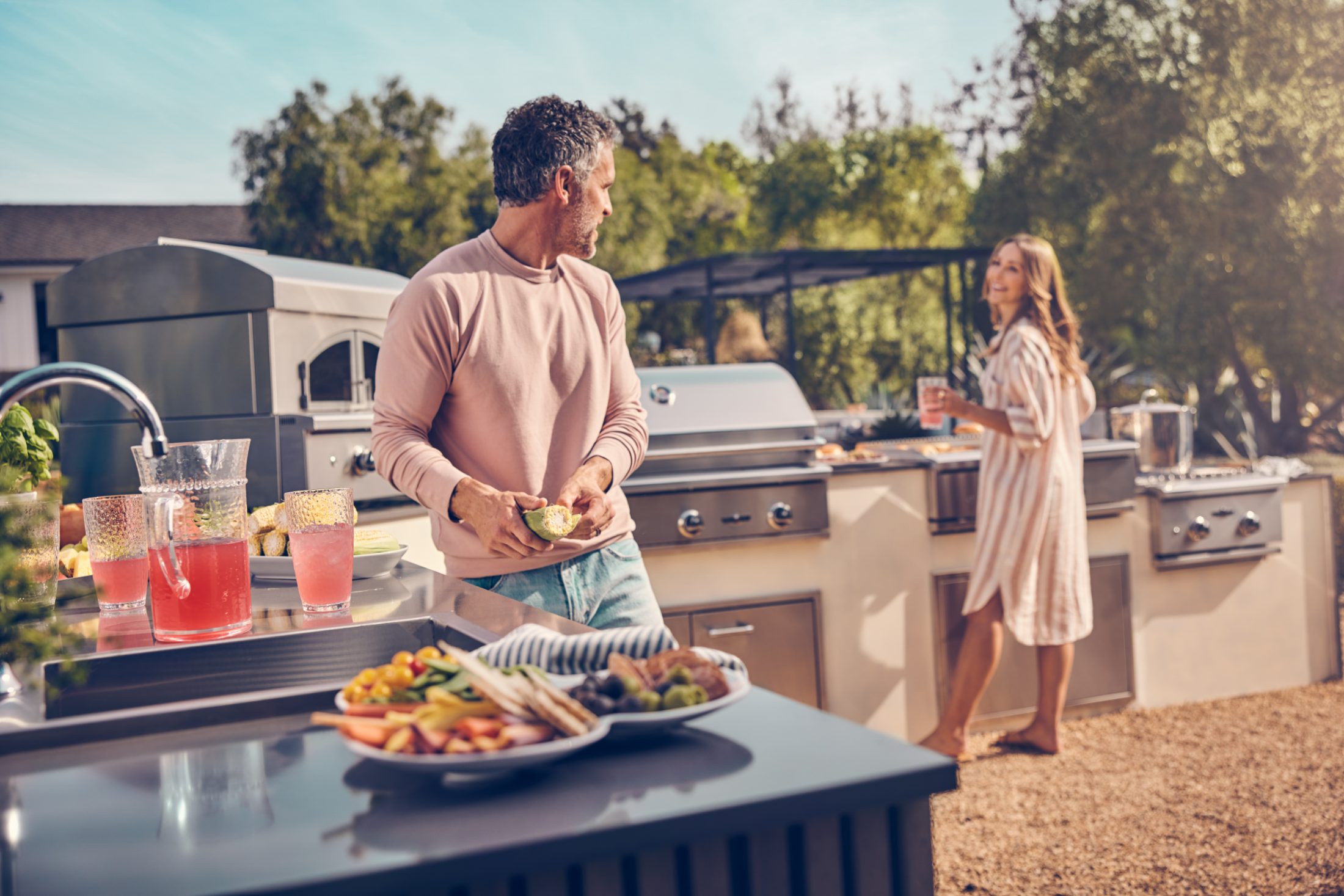 Premium outdoor kitchen setup