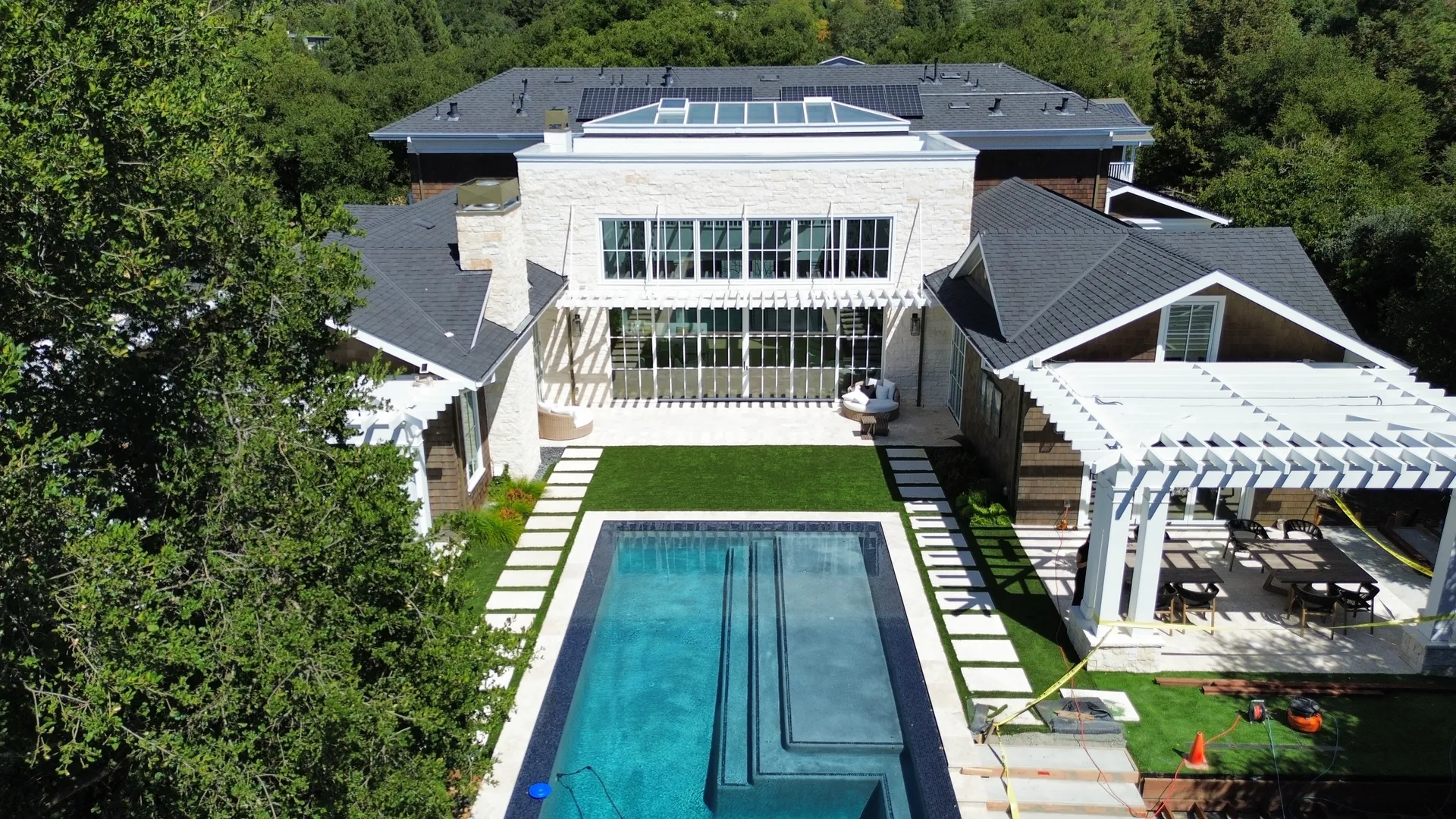 Custom Lap Pool With Pergola