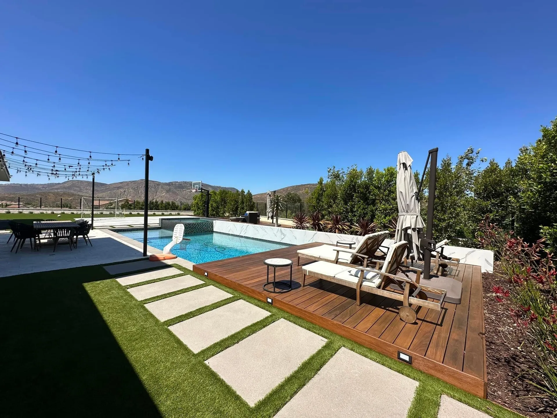 Backyard Pool and Hardscape