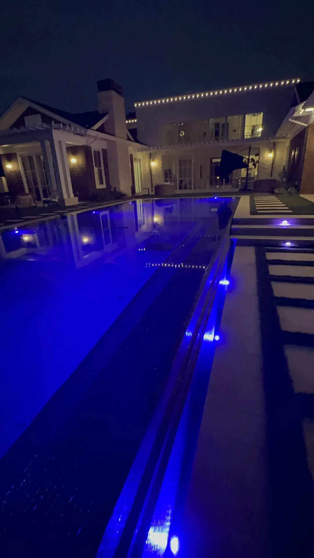 Ambient Night Pool Lighting