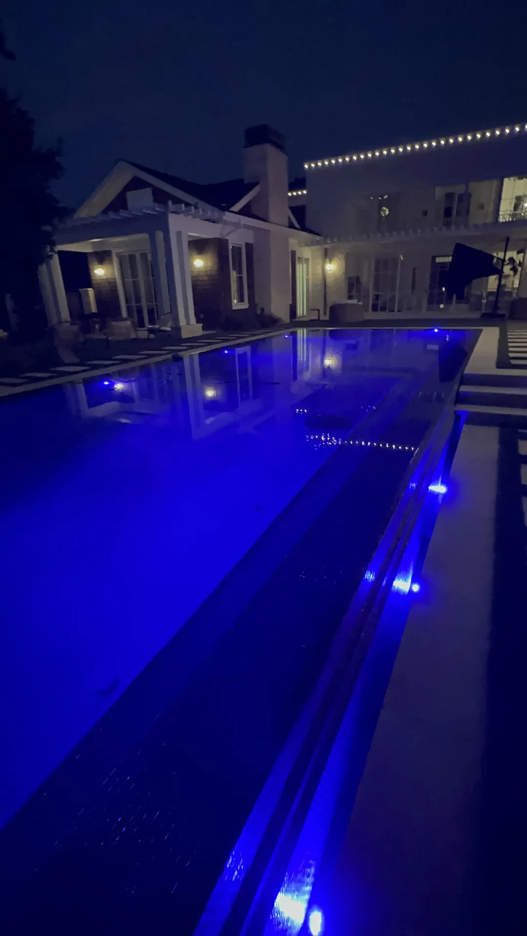 Night Pool With LED and Cabanas